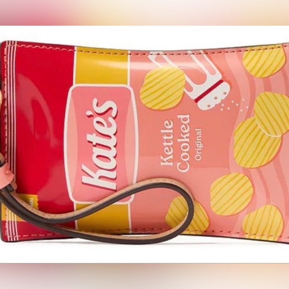 Kate Spade New York Snack Time Patent Card Case Wristlet NWT